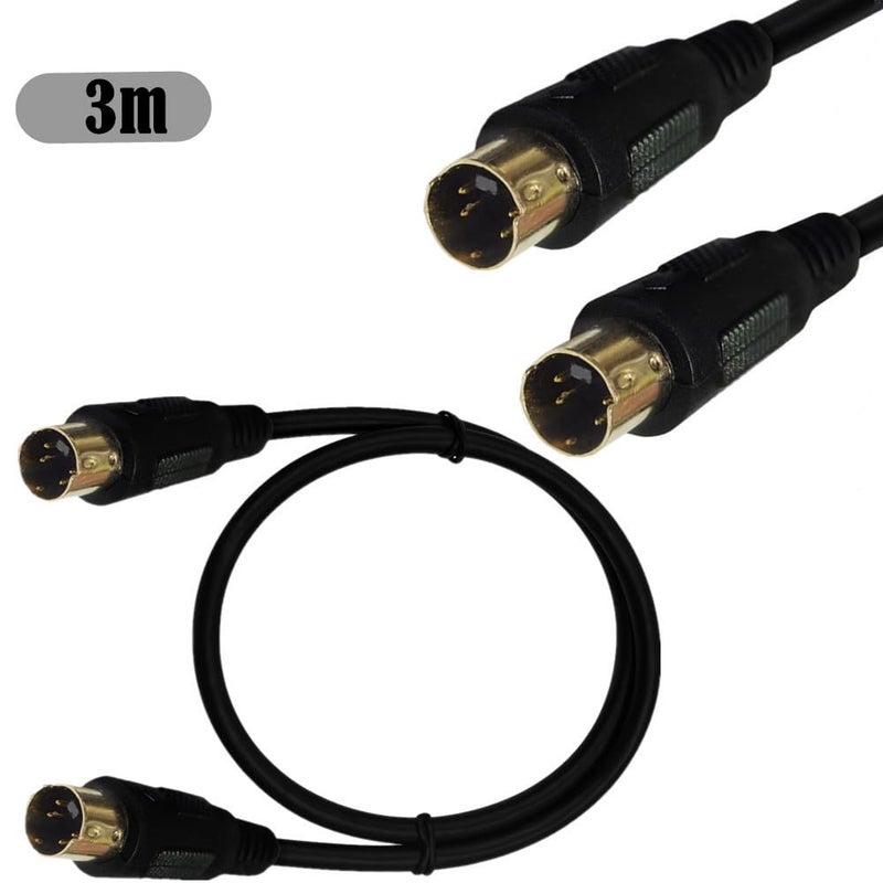 SplendoRoute S-Video Cable 10ft Mini DIN 4 Pin Male to Male Connector Compatible with DVD Player, Home Theater, DSS receivers (10Ft) - Image 4